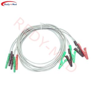 สายเคเบิลซอง <span class=keywords><strong>ECG</strong></span> Holter ทำจาก TPU ขนาด1.5มม. มี3ตะกั่ว/สแนป/ คลิปฮา IEC เพื่อการอ่านที่ดีกว่าการมองเห็นของเครื่องมือค้นหา - Product Image 4