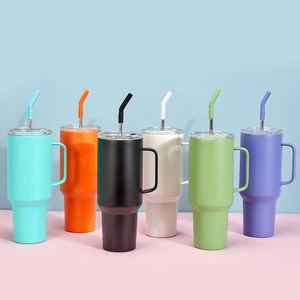<b>Hot</b> Selling New Version 5.0 40 oz Stainless Steel Vacuum Insulated Tumbler Car Heat Resistant Water Cup <b>Drinks</b> with Handle - Product Image 2