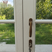 Puerta Francesa de Madera Sólida para Terraza, Maximiza la Luz Natural, Rejillas Clásicas, Aislamiento Térmico para Exteriores, Hecha a Medida, Doble