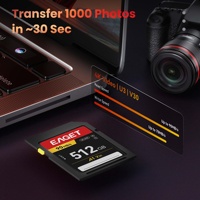 Carte SD EAGET S8 OEM pour appareil photo 32/64/128/256/512 Go A1 V3 U30 90 Mo/s 4K UHD – Carte mémoire photo SD en gros