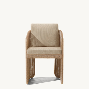 Ensemble de table et chaises de salle à manger d'extérieur modernes en rotin, meubles de jardin pour patio, école, entrepôt ou hôtel - Product Image 2