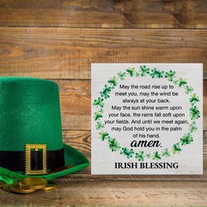 Decoración Rústica con la Bendición Irlandesa para el Día de San Patricio - Product Image 2