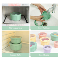 Bol à lunch en silicone écologique portable avec couvercle Design moderne rangement pliable pour la technique moulée de l'utilisation de la cuisine domestique