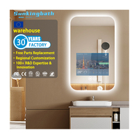Miroir intelligent interactif, miroir LED pour salle de bain, miroir Android mural, solution tactile pour hôtel