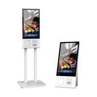 Kiosque de commande de bureau 21,5 pouces, machine de paiement tactile POS pour la commande automatique en restaurant