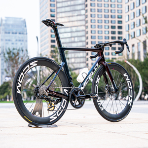 Vélo de course sur route en fibre de carbone MCELO SK02 Aero Racing 7,2 kg, <span class=keywords><strong>Shimano</strong></span> DURA-ACE Di2 12S, freins à disque, roues en carbone, pneus Continental - Product Image 1