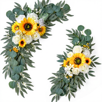 Ornement de réception, arche de fleurs artificielles, toile de fond de mariage, arrangements floraux en soie, cérémonie, fête