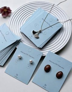 Cartes de bijoux personnalisées bilingues, cartes d'affichage multilingues - Product Image 5