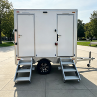 Toilettes mobiles préfabriquées portables avec roues pour les événements agricoles et les festivals, toilettes mobiles faciles à déplacer