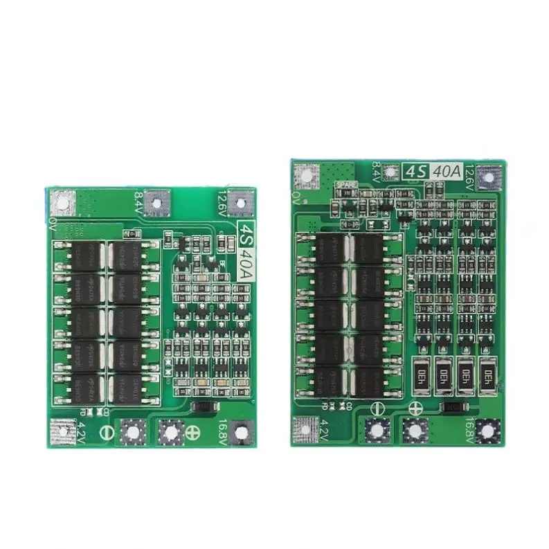 Placa de protección de batería de litio de 4 cuerdas 14,8 V 16,8 V 18650 con taladro eléctrico de arranque equilibrado 40A corriente