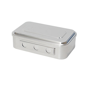 Beautiful Aluminum Sterilization Box With Side Holes Square Medical Instrument Storage <b>Container</b> For Laboratory Use - Product Image 1