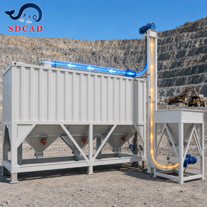 80T 100 Ton <strong>Container</strong> Type Horizontal Cement Silo with Screw Conveyor and Dust Collector <strong>for</strong> Concrete Batching Plant - Product Image 4