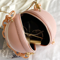 Nouveau style PU Mini chaîne sac de basket-ball forme épaule et sac à bandoulière personnalité lettre sac à main pour dames