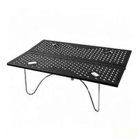 Table pliante d'extérieur en aluminium, portable, pour camping, pique-nique, barbecue, chaises pliantes mini ultra-légères, tente de loisirs, café en camping