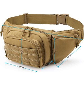 Sac de <span class=keywords><strong>taille</strong></span> tactique imperméable en nylon avec fermeture éclair unisexe pour le rangement du téléphone portable, idéal pour le cyclisme et la randonnée - Product Image 2