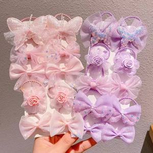 Juego de lazos para el cabello con flores de tul coloridas, coleteros de alta elasticidad, cuerdas para el cabello duraderas para niñas pequeñas, accesorios para el cabello de bebé - Product Image 1