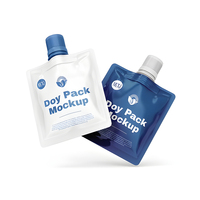 Petit sac d'emballage personnalisé de crème liquide pour le visage et les mains de lotion pour les yeux 50ml 100ml 200ml 250ml 500ml Pochette debout de cosmétiques avec bec verseur