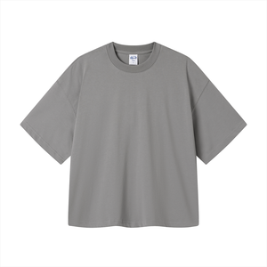 <b>Heavy</b> Weight Oversize <b>T</b>-<b>shirt</b> 100% Cotton Cropped Tshirts Custom Logo Boxy Fit Blank Streetwear Men <b>T</b> <b>Shirt</b> - Product Image 4