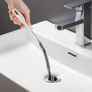Escova de limpeza de mamadeira de 360 graus portátil longa em aço inoxidável para uso doméstico