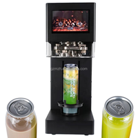 Machine de scellage automatique électrique pour canettes de café, lait, thé – 25 canettes/min – Compatible PET, boîtes en aluminium, cartons – Écran tactile – CE