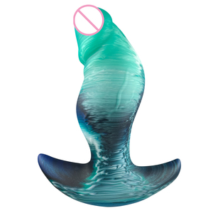 Dildo de Silicone para Uso, Plug Anal Grande com Massageador Prostático Curvo, Dilatador, Contas Anais, Brinquedos Sexuais para Adultos para Mulheres e Homens - Product Image 1