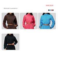 Veste de sport légère et respirante à col montant, style color-block, séchage rapide, coupe ample, décontractée, style crop-top, avec fermeture éclair, pour la gym