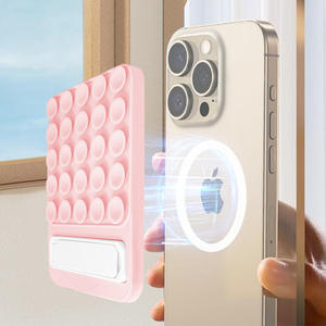 Impugnatura magnetica per <span class=keywords><strong>telefono</strong></span> con ventosa supporto invisibile per iPhone 16 15 14 supporto cellulare a mano libera per selfie video - Product Image 1