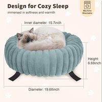 Lit pour chat avec cadre en métal de 50lb rotatif à 360 ° pour bureau à domicile, hamac pour table