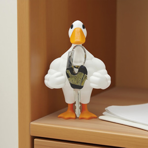 Muscular Duck Magnetic Statue 3D Printed <b>Key</b> Holder Garden Decoration Novelty Ornament - Product Image 2