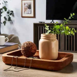 Vassoi e piatti da portata in legno vassoio decorativo portacandele in legno piccolo