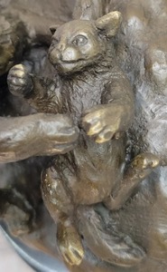 Escultura de estatua de gato de bronce de imitación antigua, decoraciones de Metal para exteriores de aluminio para el hogar, tamaño suministrado por fábrica, decoración del hogar - Product Image 4