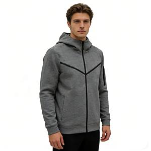 Ropa Deportiva de Felpa Técnica 100% Algodón con Bolsillo con Cremallera, Impermeable, de Secado Rápido, con Cuello Alto, para Hombre, con Capa de Aire en las Mangas - Product Image 2