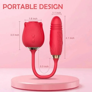 Juguete Sexual Vibrador de Succión de Clítoris en Forma de Rosa, Vibrador de Lengua para Lamer Pezones y Vagina, Consolador Vibrador, Masturbadores, Juguetes Sexuales para Adultos - Product Image 4