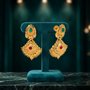 <b>Gold</b> Plated <b>Dangle</b> <b>Earrings</b> Special Occasion <b>Earrings</b> for Women Fashion <b>Gold</b> <b>Earrings</b> Copper & Brass Chapado En Oro Oro Laminado - Product Image 2