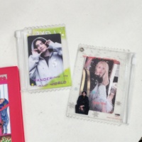 Porte-carte photo personnalisé GOSS, pochette porte-clés transparente, pochette zippée en PVC pour cartes photo, pour articles Kpop