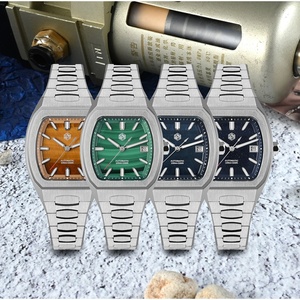 Montre de luxe pour homme San Martin SN0145 Tonneau, cadran minéral, sport décontracté, PT5000 SW200 automatique mécanique, saphir lumineux SN0145 - Product Image 2