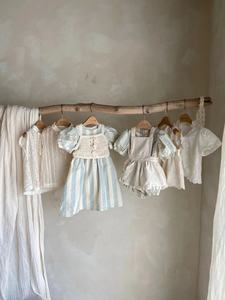 夏キッズドレス半袖コットン姉妹服赤ちゃん女の子ドレス新生児ロンパー - Product Image 4