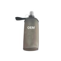 Bouteille d'eau pliable en TPU souple 500 ml, gourde compressible pour l'hydratation, la randonnée et les sports de plein air