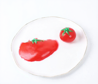 Balle d'eau anti-stress en forme de tomate, balle de décompression, jouet à presser en forme de tomate, jouet populaire pour enfants