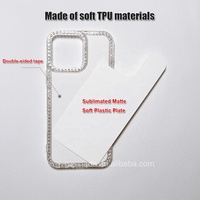 Coque de téléphone de luxe 2d Soft TPU Blank Sublimation transparente avec plaque en plastique souple mat pour iPhone 16 Promax