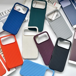 เคสโทรศัพท์ TPU ถักลายทันสมัย รุ่น T045 สำหรับ iPhone 16 17 18 Pro Max ป้องกันการลื่น ป้องกันการตก - Product Image 4