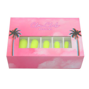 Boîte d'emballage pour ongles rose personnalisée fausses boîtes d'emballage pour ongles avec logo pour ongles artificiels - Product Image 6