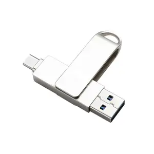 3 в 1, металлический поворотный флеш-накопитель USB 3,0 Type C 32 Гб