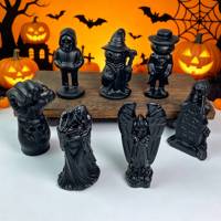 Figuras de Obsidiana al por Mayor para Halloween, Surtido de Brujas, Fantasmas, Calaveras, Calabazas y Búhos para Decoración y Regalos de Halloween