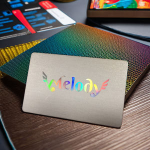 High Quality Custom PVC Business <b>Cards</b> with <b>Gold</b> Logo Hot Stamp Shine & Hologram Effect Offset Printing-Plastic Printing Product - Product Image 5