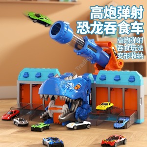 生日礼物 发射卡车 可折叠卡车带<span class=keywords><strong>12</strong></span>个迷你小车 发射射击游戏恐龙车玩具 儿童玩具 - Product Image 2