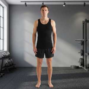 Wholesale Men's Hooded Sports Tank <b>Top</b> Custom Muscle Fitness 100% Cotton Breathable <b>Black</b> - Product Image 3