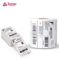 Étiquettes adhésives thermiques directes d'usine, autocollants imperméables pour expédition, papier pour codes-barres pour livraison express d'électronique