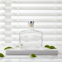 Diffuseur d'arômes rectangulaire en verre vide de 50 ml avec parfum et estampage à chaud, diffuseur à bâtonnets