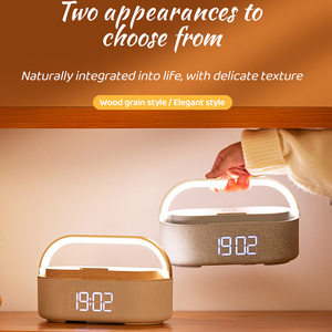 Lámpara de Noche Inalámbrica con Sensor Táctil, Reloj, Altavoz y Cargador Inalámbrico para Teléfono, Inspirada en <span class=keywords><strong>TikTok</strong></span> - Product Image 4